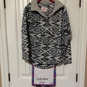 Elegant Women's Cowl Neck Sweater - Black and Gray